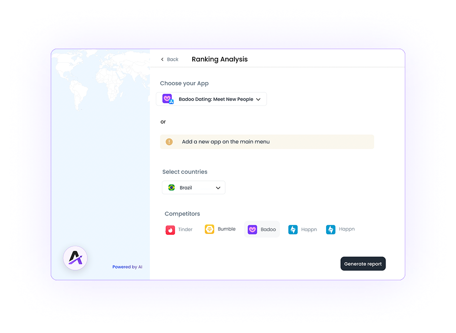 Dashboard with Keyword Analysis Report